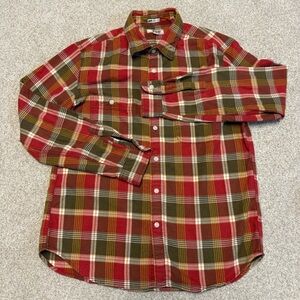 J.Crew - Wallace &‎ Barnes Slim-Fit Checked Cotton-Flannel Shirt Men Red sz L